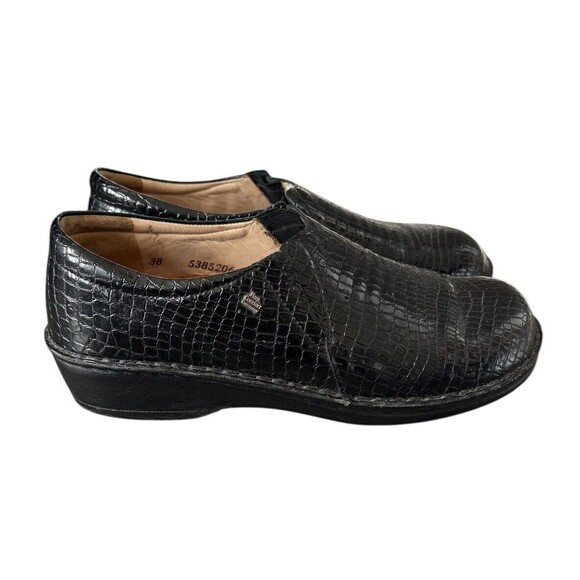 Finn Comfort Black Snakeskin‎ Clogs Size 38 Made In Germany (US 7-7.5) - Picture 5 of 9